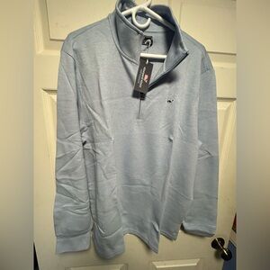 Vineyard Vines Saltwater Men's Jake Blue Quarter Zip Sweater